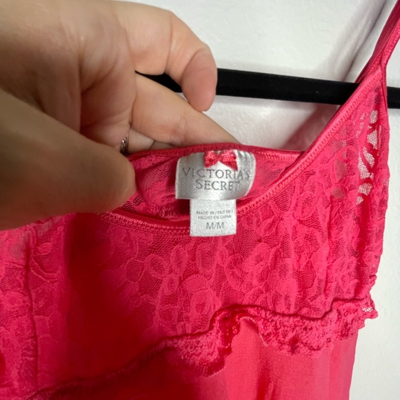 Victorias Secret Pink Lace Baby Doll Lingerie Size Medium - Picture 4 of 5